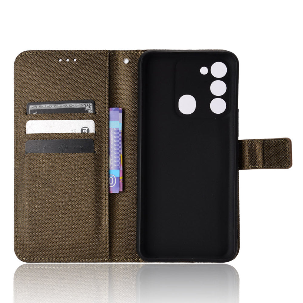 For Tecno Spark 8C 4G Spark Go 2022 KG5 Diamond Texture Wallet Phone Case Stand PU Leather Phone Cover For Tecno Spark 8C 4G Spark Go 2022 KG5 Diamond Texture Wallet Phone Case Stand PU Leather Phone Cover